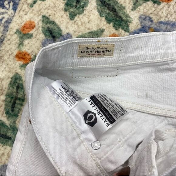 Levi’s 501 white high rise denim shorts size 29 Button Fly Premium - Picture 5 of 9